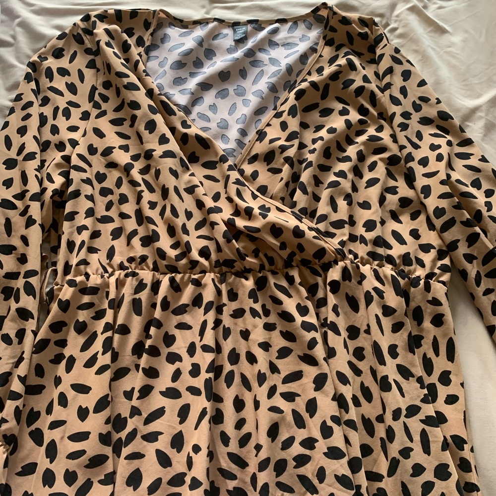 Cheetah Print Surplice Top